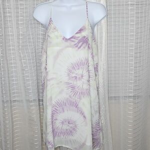Style Rack Light Mint & Violet tie-dye Racer Back Slip dress SzS